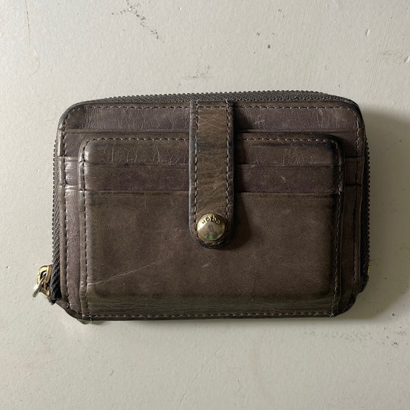 Small Grey/Gray Hobo Card ID Wallet Coin purse - Picture 2 of 6